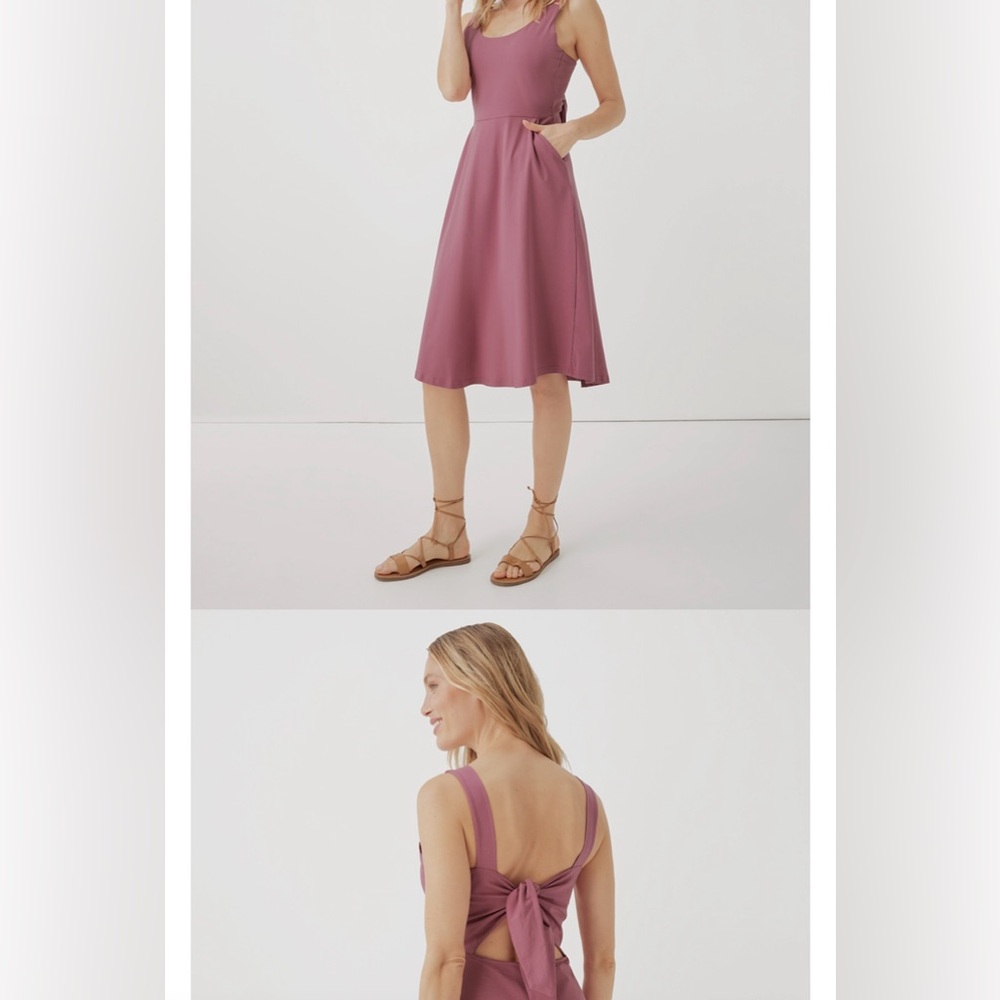 Pact dress NWOT - Women's Rosebud Fit & Flare Tie-Back Dress M
